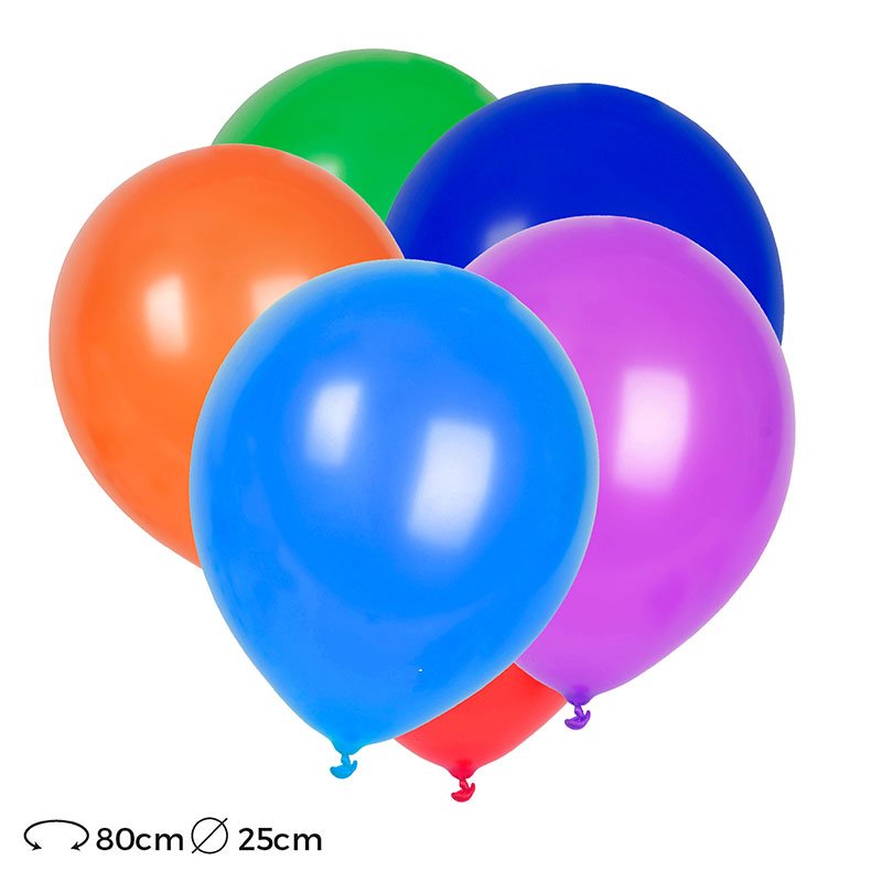 Ballon de baudruche latex biodégradable : 10 ballons mix pêche